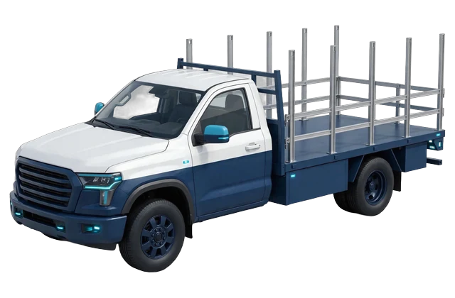 Stake bed truck